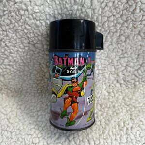 Vintage 1966 Batman and Robin Thermos Bottle By Aladdin
